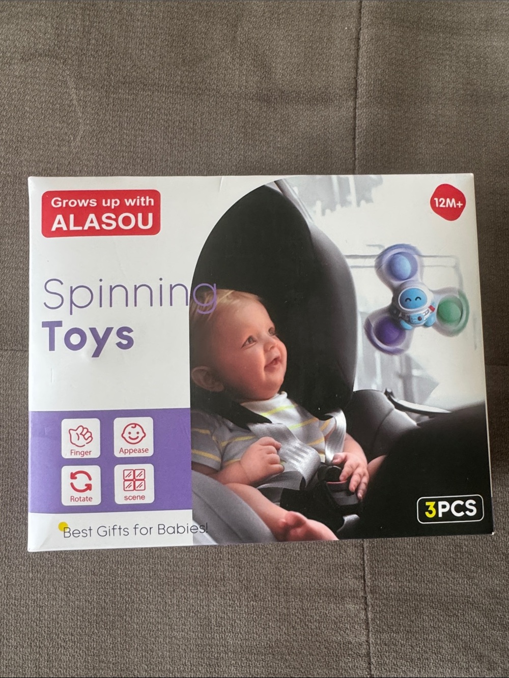 Spinning Toys 3-Pack in Purple and Teal